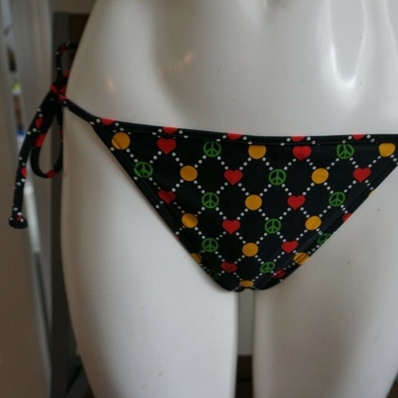 New Cover Style Rasta Peace Sign Tie Side Pant size Lrg - Picture 2 of 6